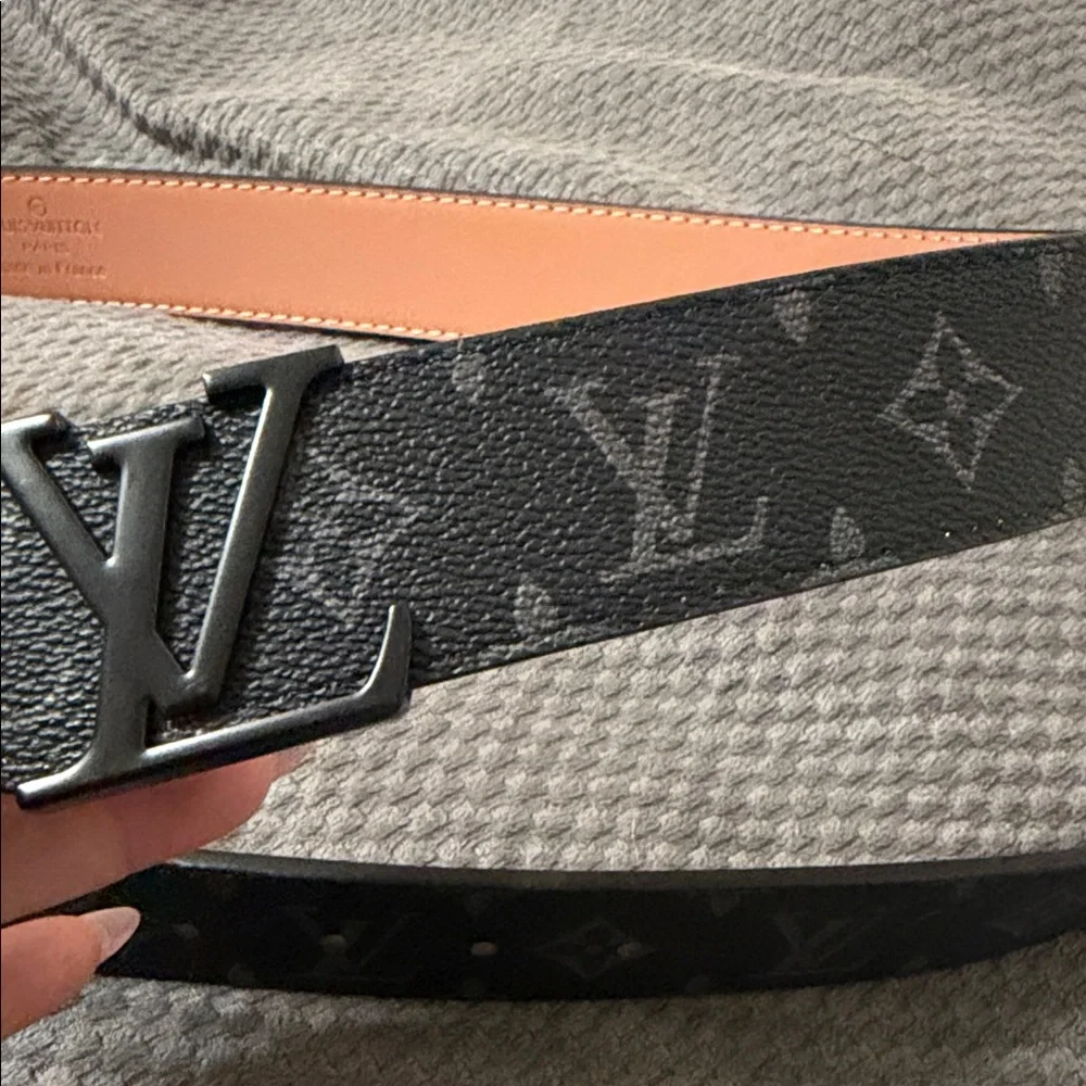Louis Vuitton Black Monogram LV Buckle Reversible Belt